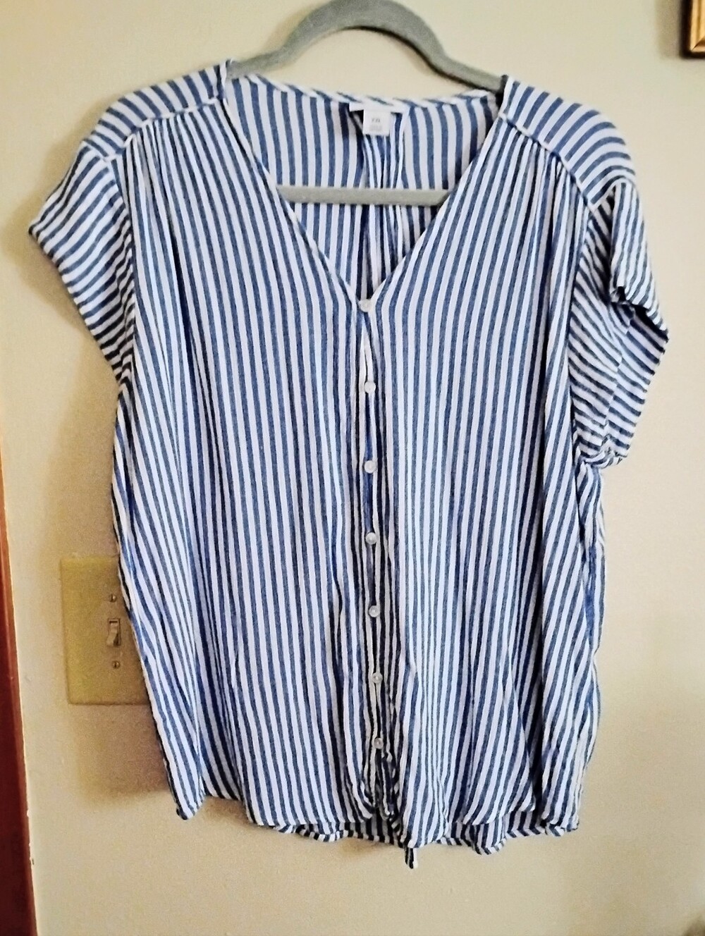 Liz Clairborne Striped Blouse (XXL)